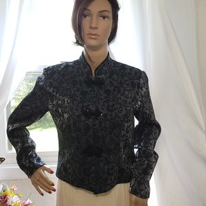 Jessica Howard Petite Embroidered Cropped Jacket